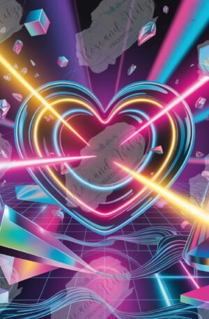 Neon Heart Explosion by Anna Jensen