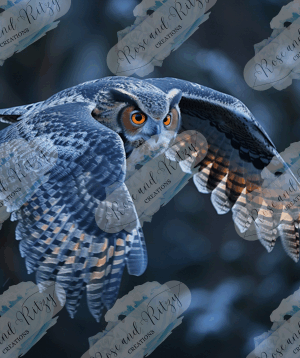 The Eagle Owl in Flight by Sarah Brice