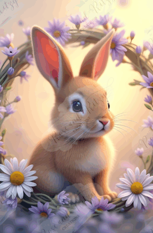 Bunny in Bloom by Willow's Ink