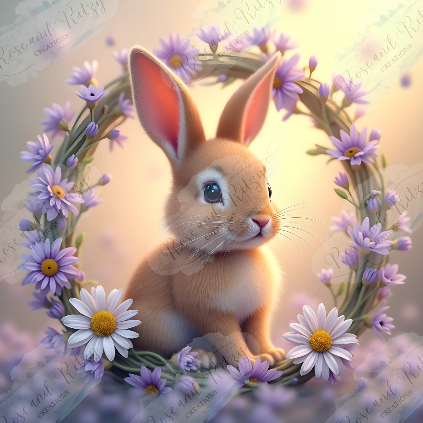 Bunny in Bloom by Willow's Ink