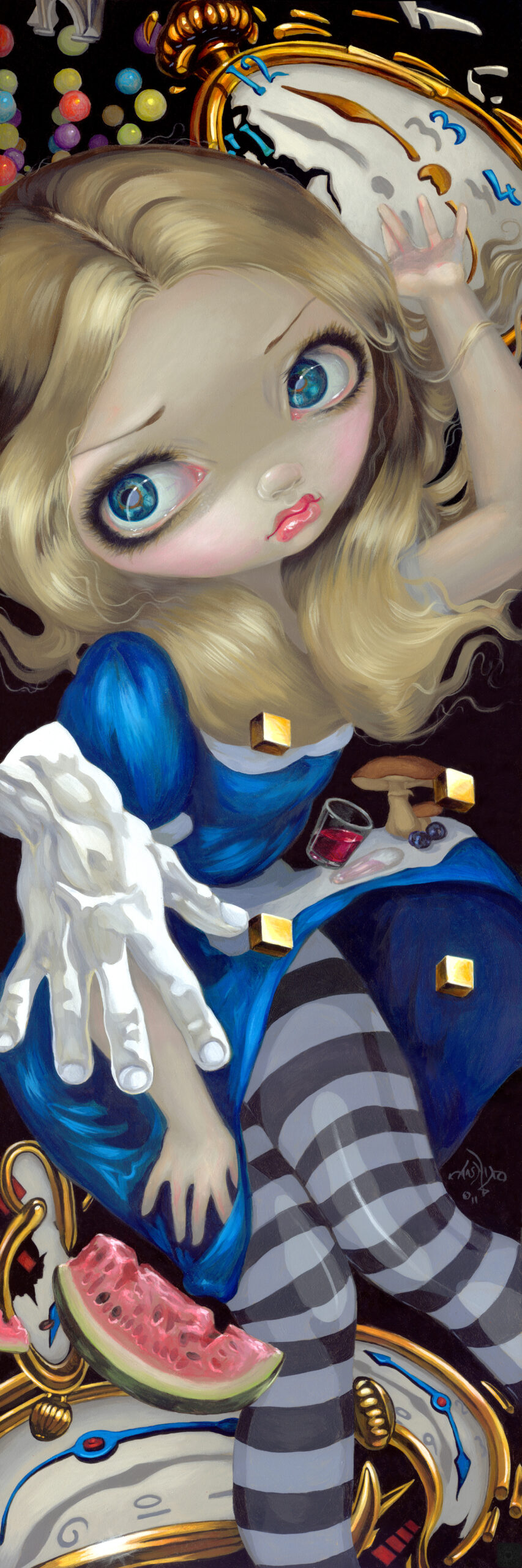 Alice Down a Dali Rabbit Hole by Jasmine Becket-Griffith