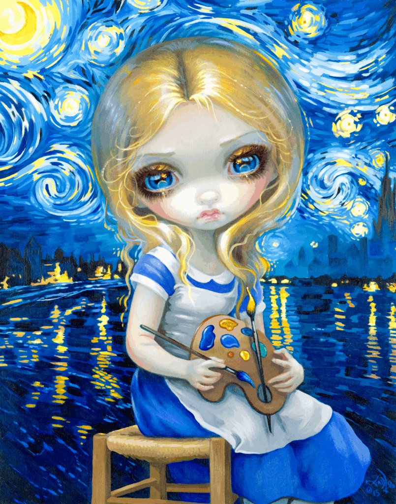Alice in a VanGogh Nocturne by Jasmine Becket-Griffith