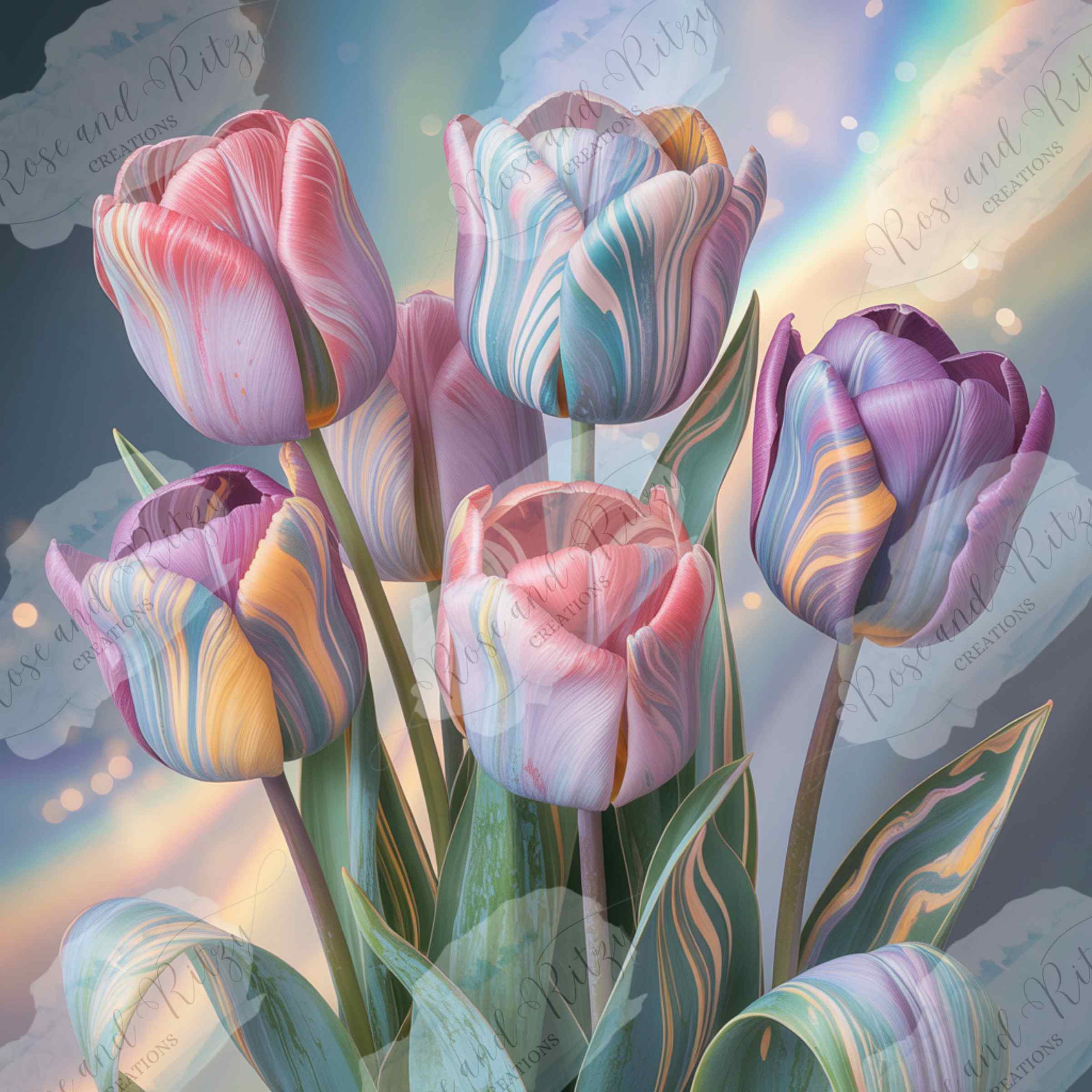 Pastel Tulips by Anna Jensen
