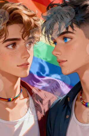 Loving Male Couple by Anna Jensen