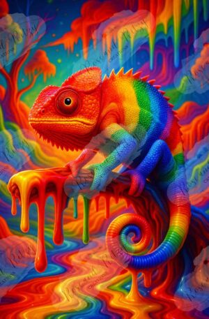 Rainbow Lizard Land by Anna Jensen