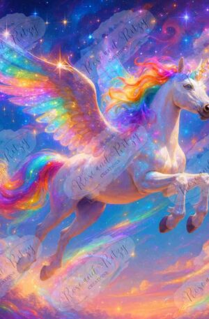 Rainbow Unicorn of Freedom by Anna Jensen