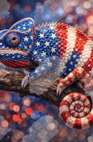 Star Spangled Chameleon by Anna Jensen